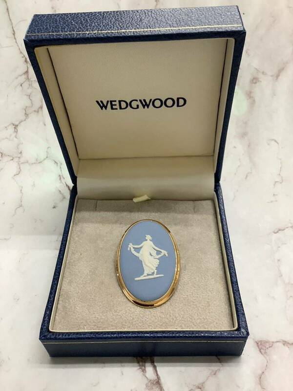 管理No.166 ウェッジウッド WEDGWOOD カメオ ブローチ 長期保管品