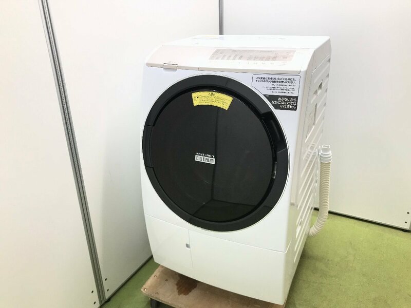 日立 HITACHI ヒートリサイクル 風アイロン ビッグドラム ドラム式洗濯乾燥機 BD-SV110FL 左開き 斜型 洗濯11kg 乾燥6kg 2021年製 YD05090S