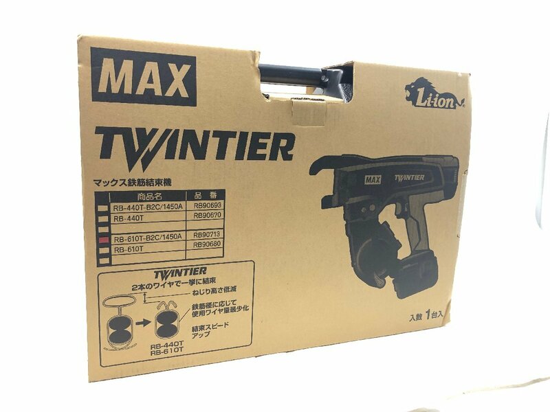 2024年製 未使用 MAX マックス 鉄筋結束機 14.4V ツインタイア機構 電動工具 RB-610T-B2C/1450A RB90713 Y06019MA