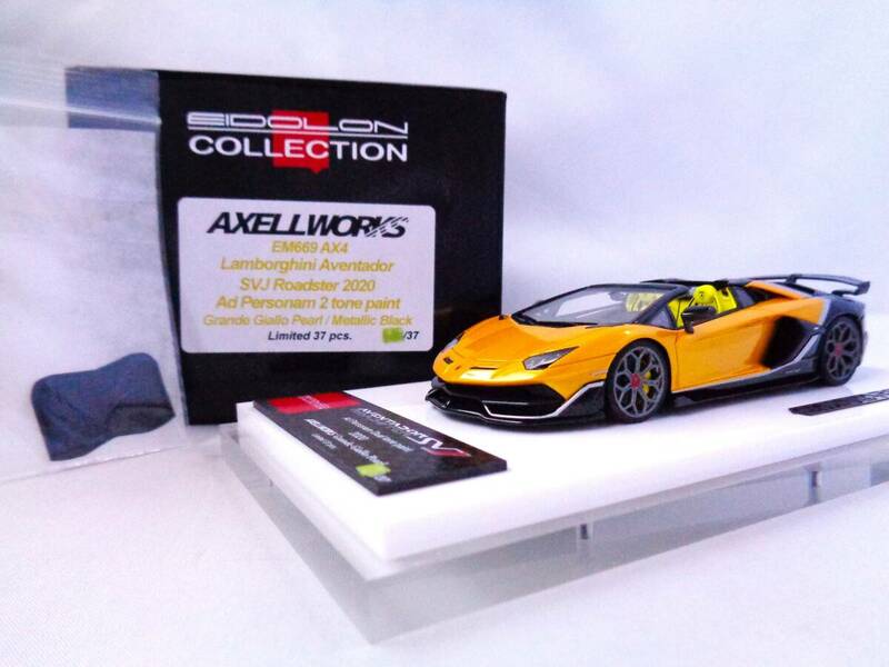 アイドロン EIDOLON　アクセルワークス AXELLWORKS　1/43　Lamborghini Aventador SVJ Roadster 2020 Ad Personam 2 tone Paint　EM669 AX4