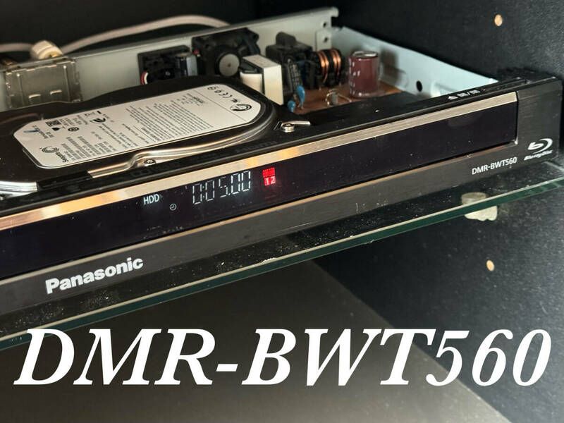 【HDD容量：500GB ST製HDD(使用時間:3時間)交換済＋外付け3TB(ST製)】★Panasonic DMR-BWT560 2番組同時録画★《純正新品リモコン付き》★