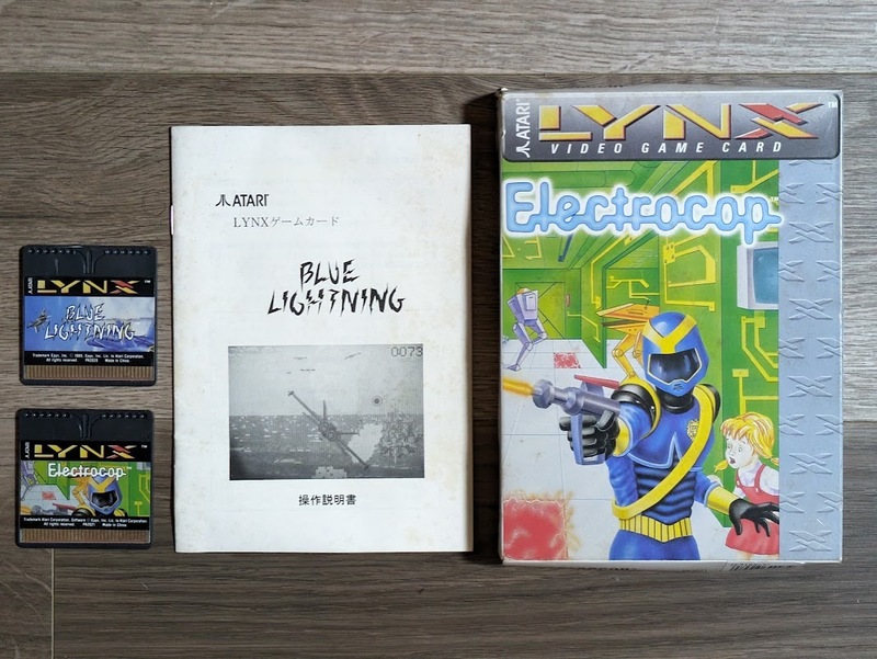 全2本 ELECTROCOP BLUE LIGHTNING LYNX ゲームカード ATARI リンクス ブルーライトニング アタリジャパン VIDEO GAME CARD