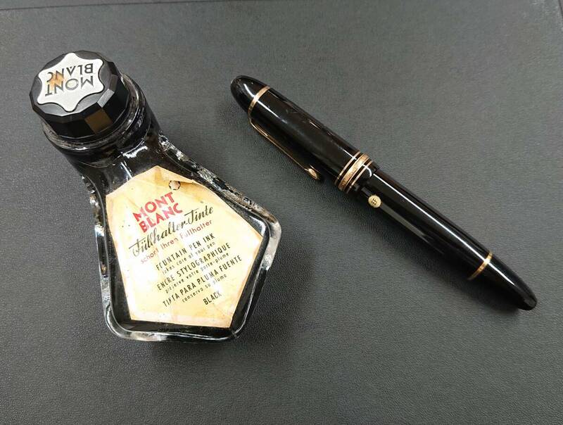 #1360 1円～ モンブラン Mont Blanc マイスターシュテュック Meisterstuck No.149 14C 585 4810 高級万年筆 インク付属