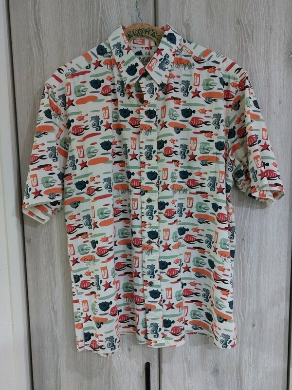 SUNSURF コットン B.D半袖シャツ XL 日本製 SS36911 UNDER THE SEA by Masked Marvel サンサーフ 東洋エンタープライズ