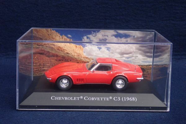 ▼ミニカー41 CHEVROLET CORVETTE C3 (1968) デアゴスティーニ アメリカンカーコレクション▼シボレー コルベット/1/43スケール