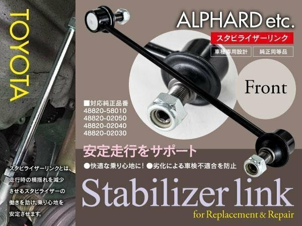 【即決】スタビライザーリンク フロント用 2本【ヴォクシー AZR65 2001～2007】 48820-58010