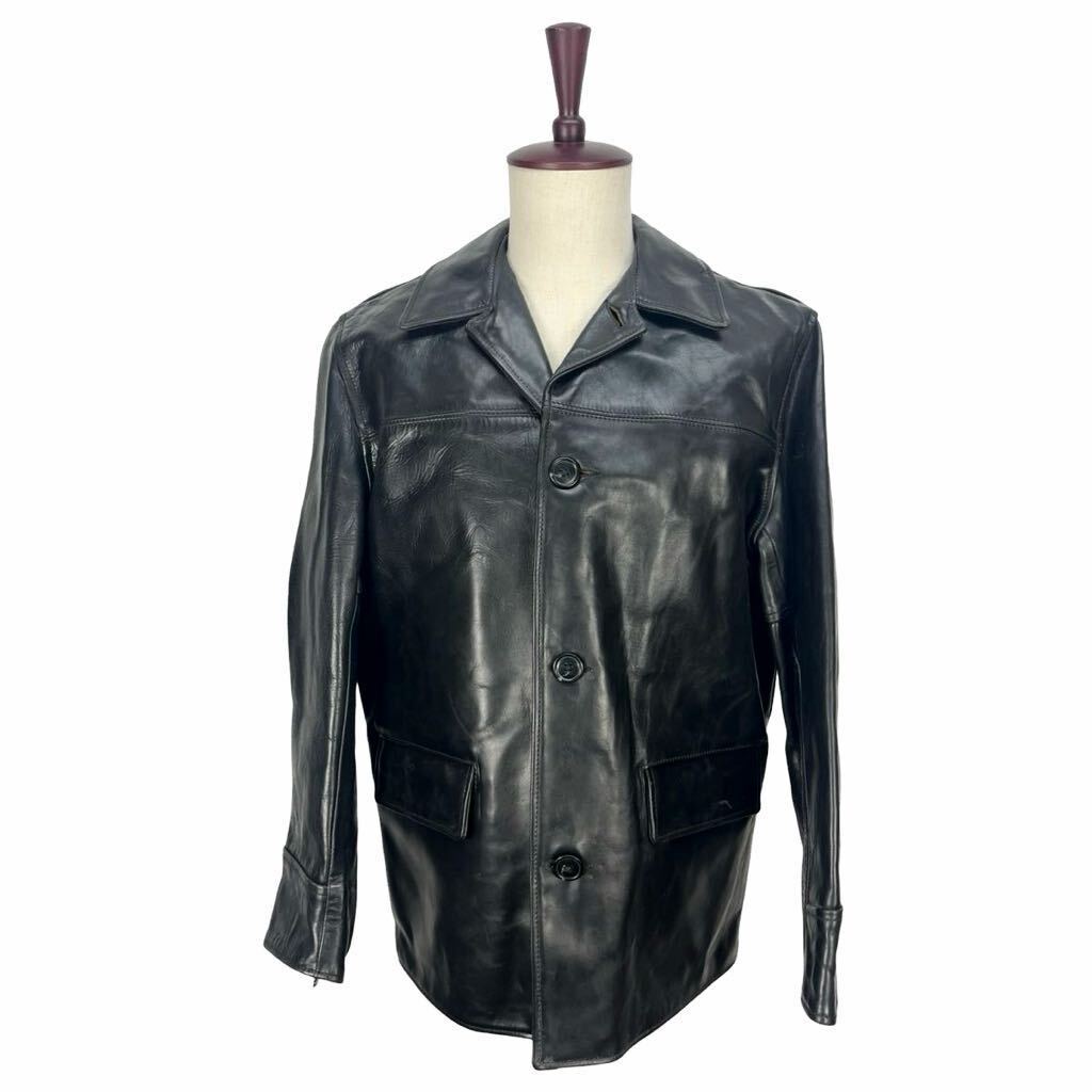 AERO LEATHERS エアロレザー　ホースハイド　馬革　レザージャケット　コート　ライダースジャケット　バイカーブルゾン　アウター　38