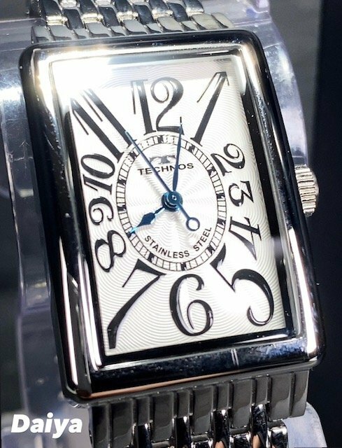 新品 テクノス TECHNOS 正規品 腕時計 アナログ腕時計 クオーツ ステンレス 3気圧防水 トノー型 シルバー ホワイト シンプル プレゼント