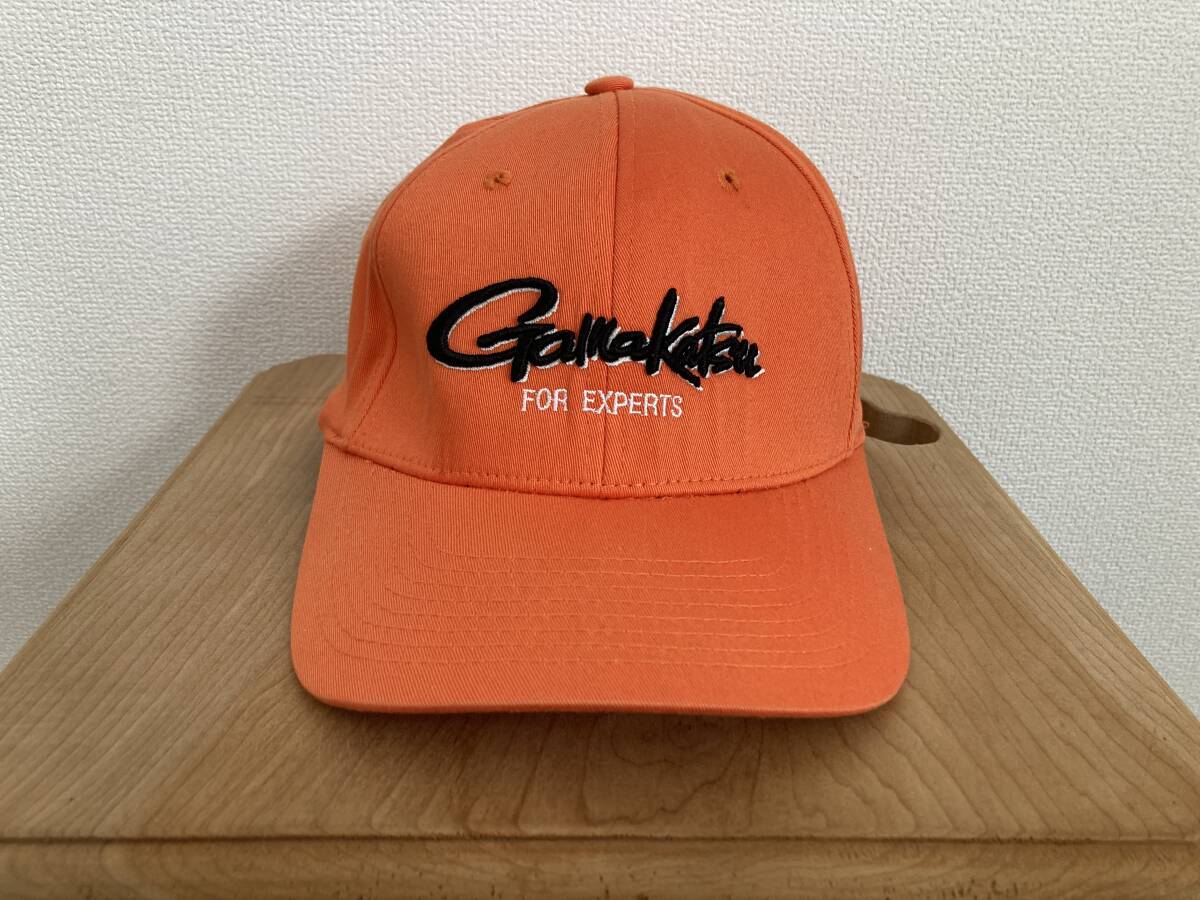 【gamakatsu】フィットキャップ LーLL 立体ロゴ刺繍 オレンジ ELASTIC ゴムアジャスト 普段着 釣り フィッシングなど 帽子 がまかつ