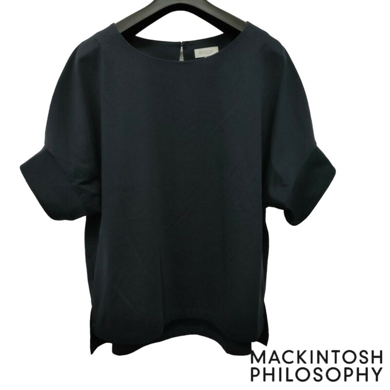 MACKINTOSH PHILOSOPHY / マッキントッシュ フィロソフィー レディース 半袖ブラウス 38サイズ ネイビー 無難系 I-4067