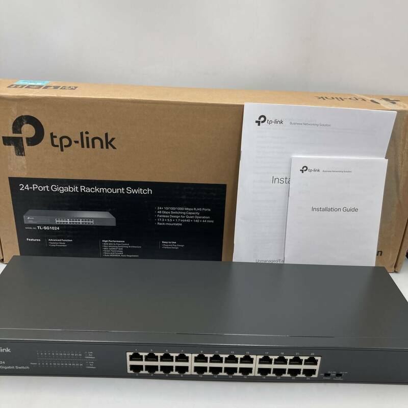 【未検品】TP-Link スイッチングハブ Giga対応 10/100/1000Mbps 24ポート 金属筐体 TL-SG1024/Y22273-S1