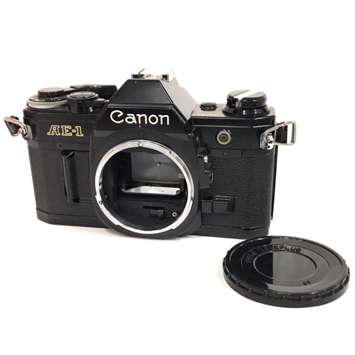 1円 Canon AE-1 一眼レフフィルムカメラ ボディ ブラック マニュアルフォーカス