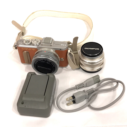 1円 OLYMPUS PEN E-PL8 M.ZUIKO DIGITAL 14-42mm 1:3.5-5.6 17mm 1:1.8 ミラーレス一眼カメラ レンズ