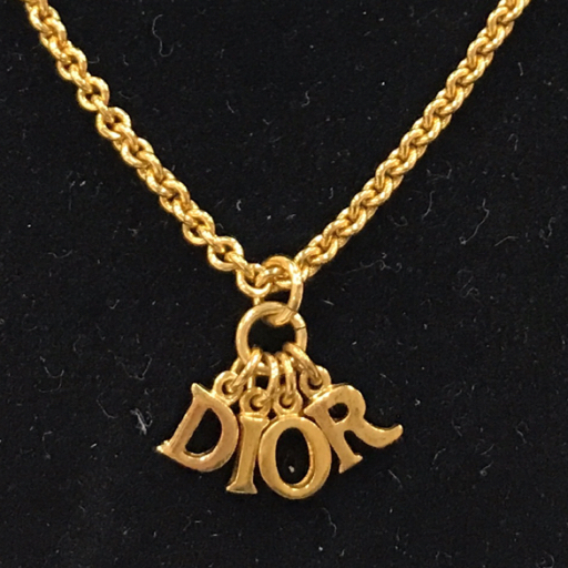 クリスチャンディオール ネックレス DIORチャーム ゴールドカラー アクセサリー 服飾小物 Christian Dior QR063-458