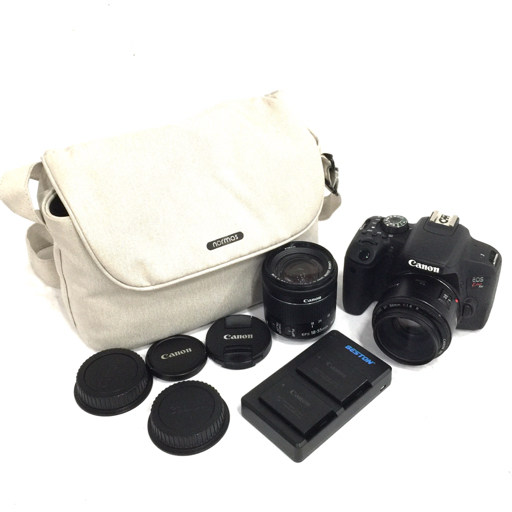 1円 Canon EOS kiss x9i EF 50mm 1:1.8 II EF-S 18-55mm 1:4-5.6 IS STM デジタル一眼レフ デジタルカメラ C242059
