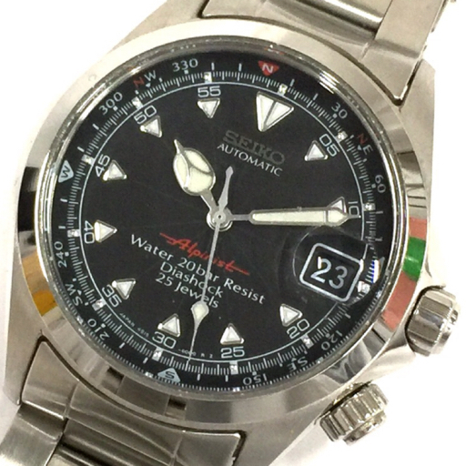 セイコー アルピニスト 自動巻 オートマチック デイト 腕時計 4S15-6000 稼働品 メンズ 純正ブレス SEIKO