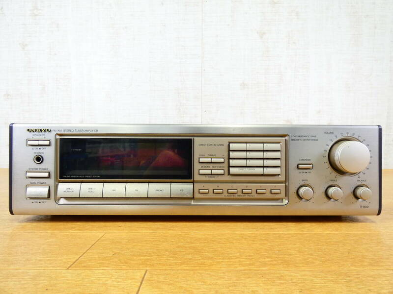 S) ONKYO オンキヨー FM/AM ステレオチューナーアンプ R-803 音響機器 オーディオ @100 (5)