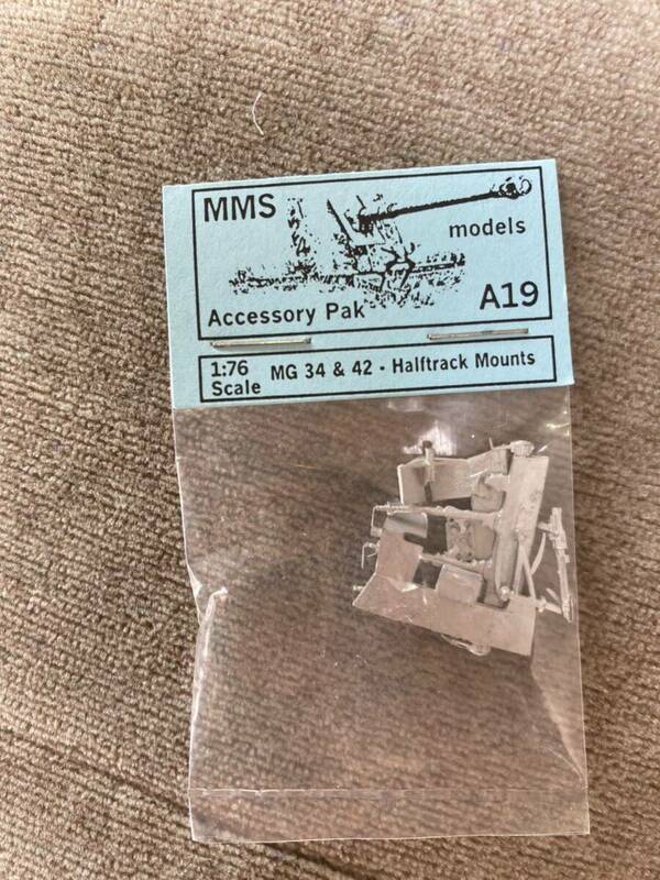 MMS Accessory Pak models A19 1:76 MG 34 & 42 Halftrack Mountsメタルガレージキット武器セット情景ジオラマ戦車