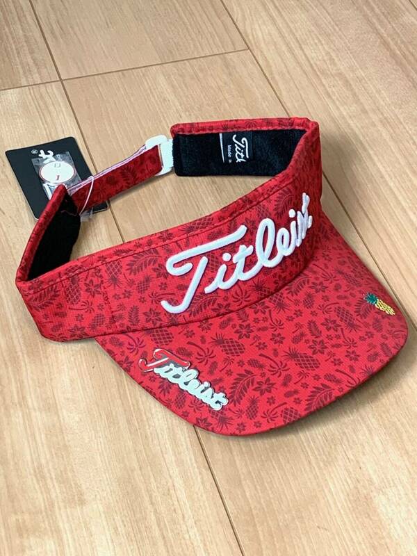 Titleist（タイトリスト）サンバイザー★トロピカルデザイン★新品未使用red