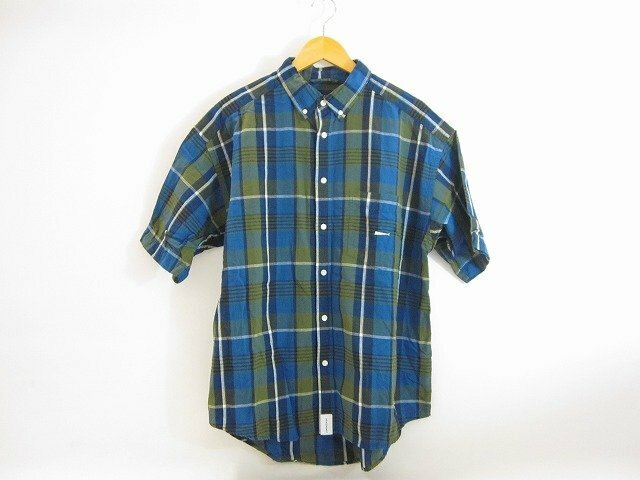 DESCENDANT/ディセンダント チェック半袖シャツ シャツ チェック メンズ サイズ : 2 ブルー系