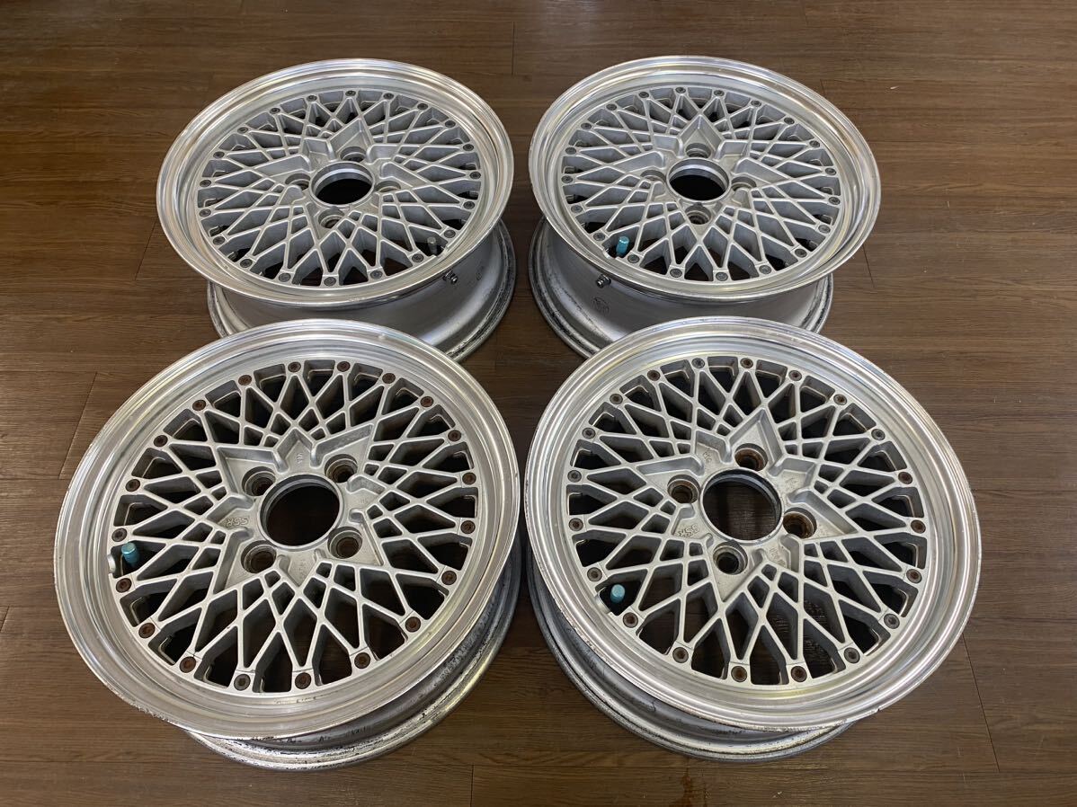 当時物SSR スピードスター　リバース　メッシュ15インチ5.5J +32B 6.0J +39C PCD 110/4H 中古4本 旧車