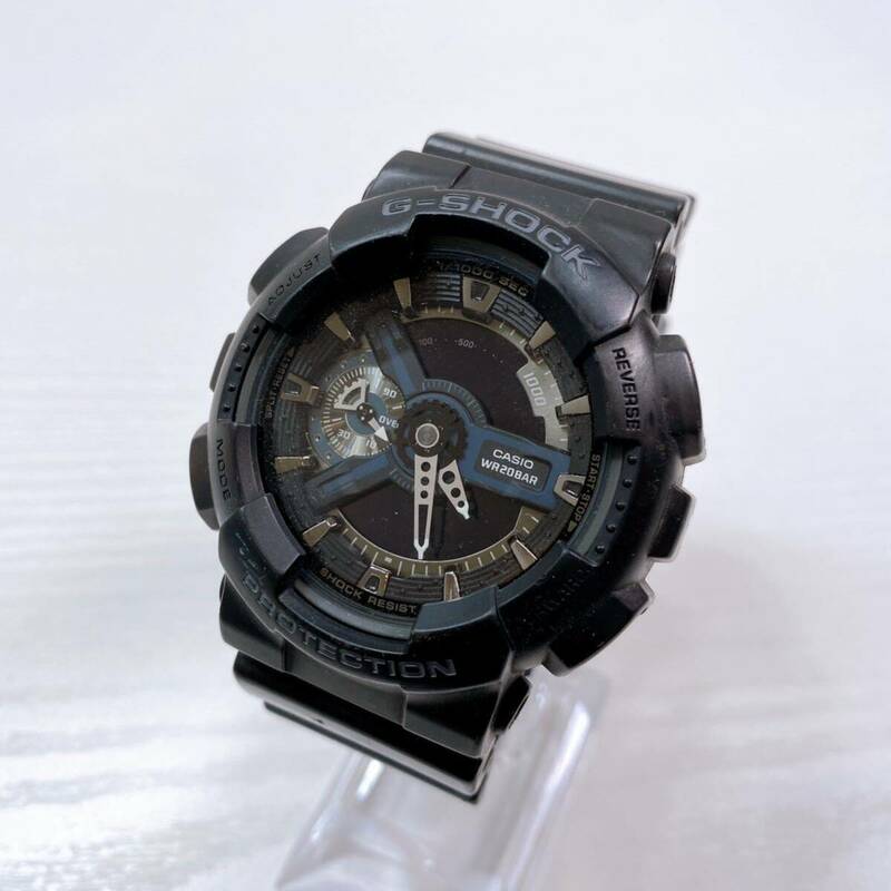 120【中古】CASIO G-SHOCK カシオ Gショック 5146 GA-110 QZ クォーツ ブラック文字盤 ラバーベルト メンズ腕時計 動作未確認 現状品