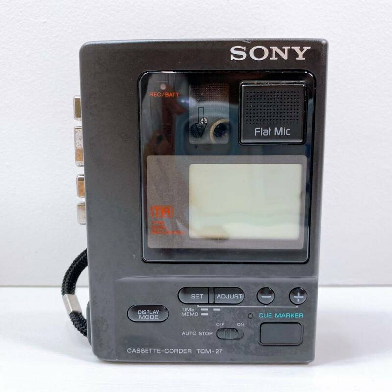 132【中古】SONY CASSETTE-CORDER ソニー カセットコーダー カセットレコーダー カセットプレーヤー TCM-27 昭和レトロ 動作未確認 現状品