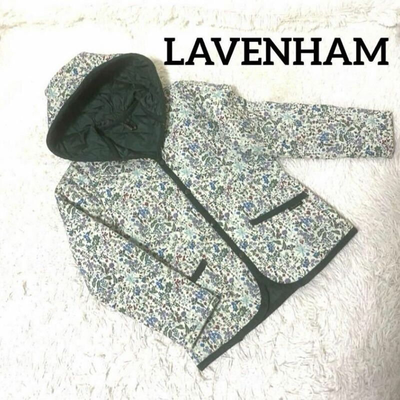 LAVENHAM ラベンハム花柄コットン キルティング中綿 ジャケットサイズ34 リバティ レディース