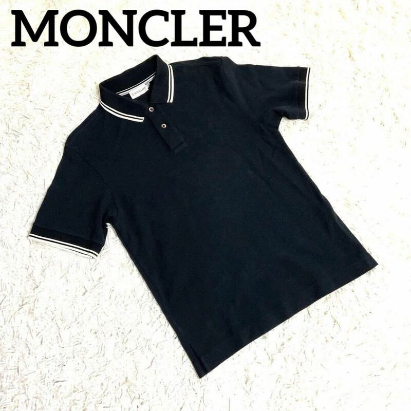 MONCLER モンクレール ポロシャツ 半袖 ワッペン半袖トリコロール XS