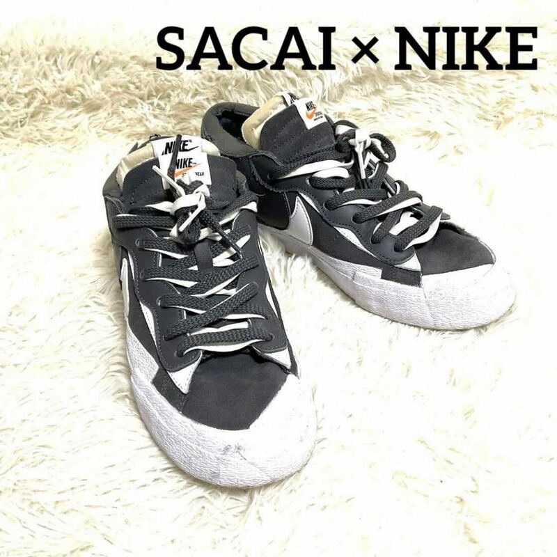 SACAI × NIKE BLAZER LOW ローカットスニーカー 27cm