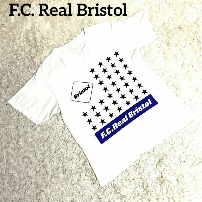 F.C. Real Bristol Tシャツ 半袖 スター ボックスロゴ 日本製 STARTカットソー クルーネック 半袖　エンブレム 日本製 2017ss