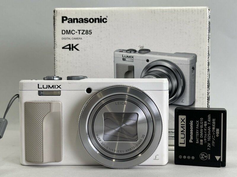 Panasonic パナソニック LUMIX DMC-TZ85 コンパクトデジタルカメラ ルミックス ホワイト 箱説付き[03-4063