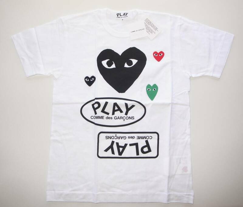 PLAY プレイ コムデギャルソン Multiple Heart Tシャツ sizeM black