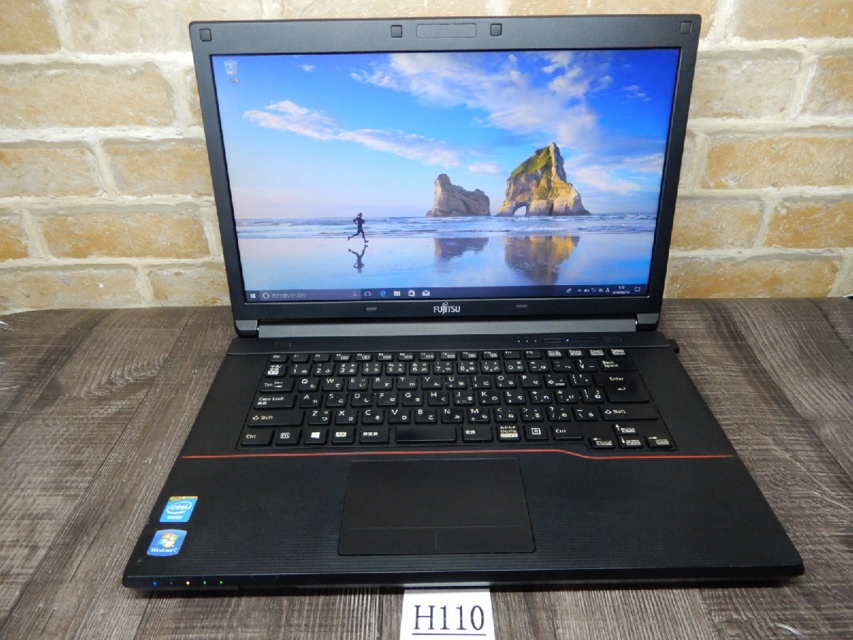 Ｈ110☆Windows7 プロ 32bit☆Celeron★メモリ4GB★320GBハードディスク★DVD★15Ｗ液晶ノートパソコン★富士通★LIFE Book A553/G