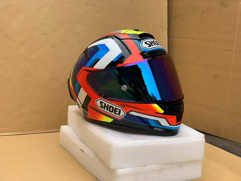 SHOEI ショウエイ X-Fourteen X-14 ブリンク BRINK 2019年 Lサイズ 　ミラーシールド・箱・不織布袋・書類・カーボン調シール付き　