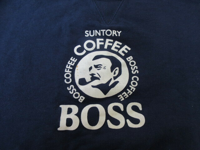 【1円スタート】SUNTORY COFFEE BOSS サントリー コーヒー ボス　スウェット　90s　LLサイズ