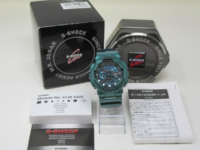 ◆CASIO　カシオ　G-SHOCK　ジーショック　腕時計　GA-110NM　緑系　中古◆10822★