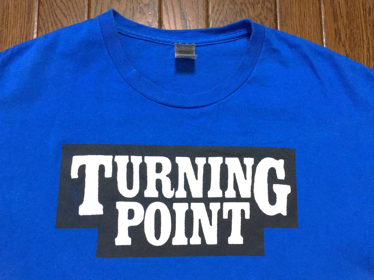 ターニングポイント TURNING POINT 両面プリント Tシャツ L ブルー US ハードコア バンド
