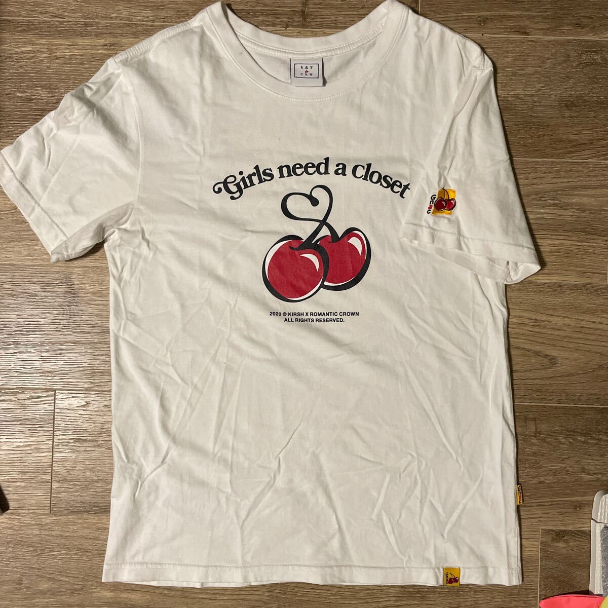 キルシー Tシャツ 半袖 白 KIRSH 美品 ハートチェリー