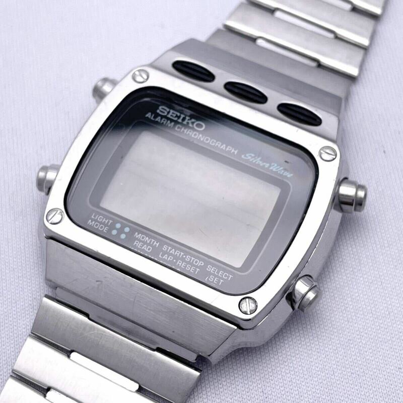 SEIKO セイコー Silver Wave シルバー ウェーブ A359-5020 腕時計 ウォッチ クォーツ quartz クロノグラフ 銀 シルバー P606