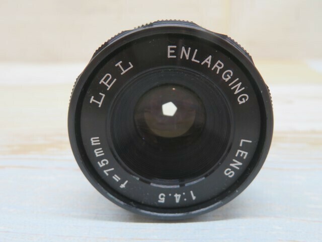 ■LPL ENLARGING LENS 1:4.5 f=75㎜ カメラレンズ エルピーエル カメラ用品 フィルター4枚 フード付き USED 95485■！！