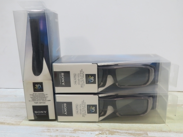 ●●SONY TDG-BR100/TMR-BR100 3D眼鏡セット ソニー メガネ テレビ ブラビア トランスミッター BRAVIA USED 95574●●！！