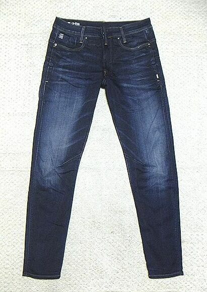 新品同様:G-STAR RAW(ジースターロウ).ストレッチ スキニー デニム 28×32(D-STAQ 3D SKINNY/Used加工/チェーンステッチ/W81股下75/diesel)