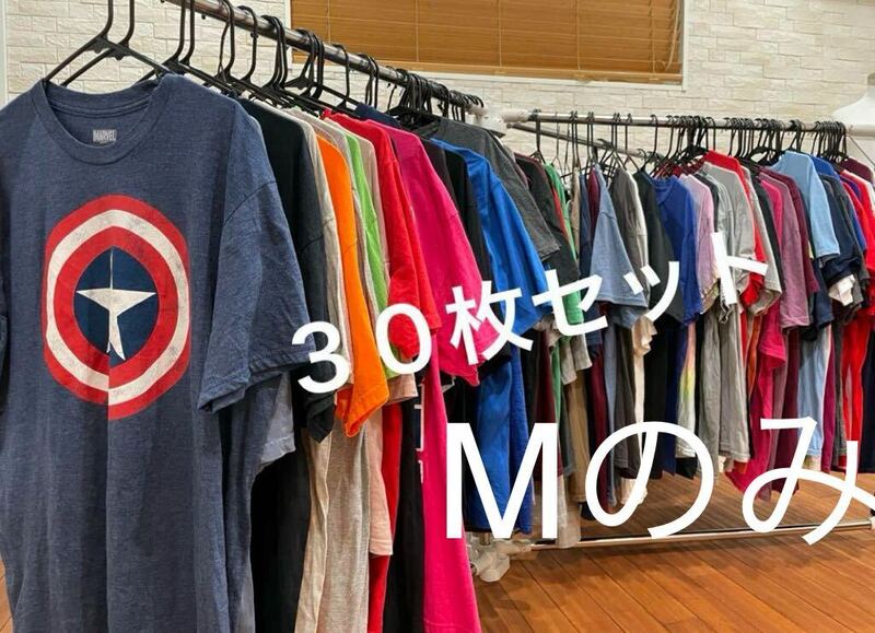 古着卸　メンズ　Tシャツ　30枚 まとめ売り 仕入れ　 Mのみ　　送料無料　即決