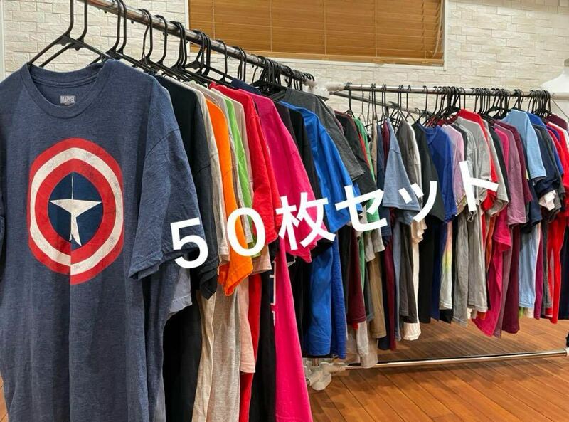 古着卸　メンズ　Tシャツ　50枚 まとめ売り 仕入れ　 サイズミックス　送料無料　即決