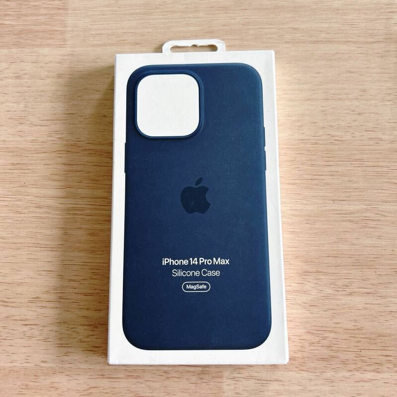 ★新品★ アップル純正 iPhone 14 Pro Max シリコンケース・ストームブルー　　350B①