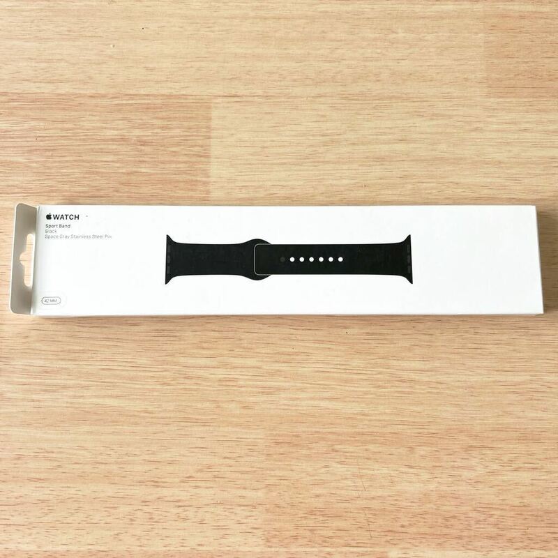 ★新品★ Apple アップル 純正 アップルウォッチ 42mm スポーツバンド・ブラック 304A8