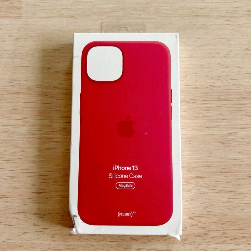 ★新品★※箱潰れありApple アップル 純正 iPhone 13 シリコンケース・レッド 361C