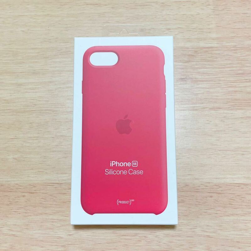 新品★ Apple アップル 純正 iPhone 7 / 8 / SE シリコンケース・レッド　　03A 20