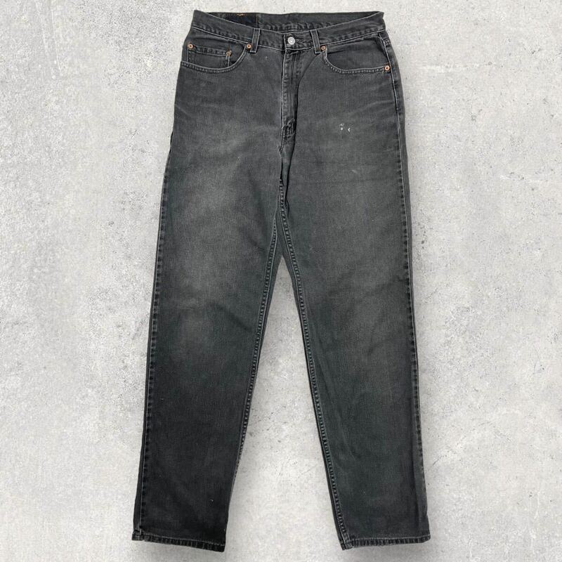 【W34】 00s Levi's 550 リーバイス550 ブラックデニム ワイド テーパード メキシコ製 ジーンズ アメカジ ヴィンテージ ビンテージ L36